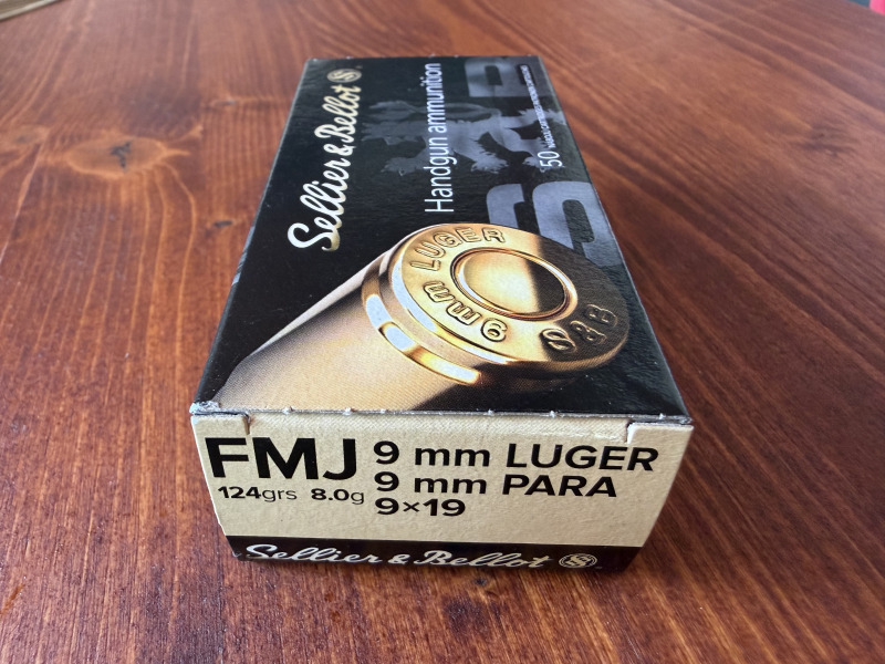 9mm Luger FMJ 124grs 8.0g
