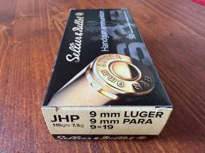 9mm Luger JHP 115grs 7,5gr